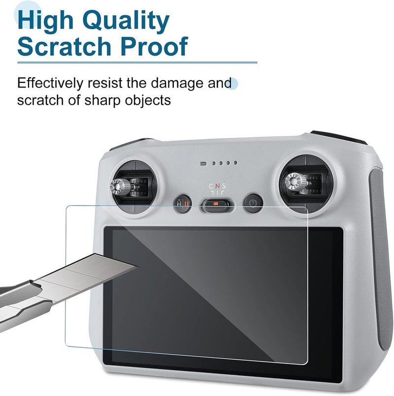Vertus ® DJI RC، واقي شاشة زجاجي مقسى بدقة HD لـ DJI Mini 3 Pro Drone / DJI MINI 4 Pro / Mini 3 / Dji Air 3 / Mavic 3 Pro، كلاسيكي / DJI Mavic Air 2S RC Touch Remote Controller (5.5 بوصة، عبوة من 2) - Image 5