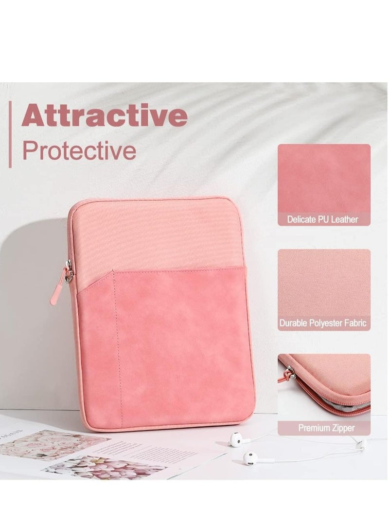 SYOSI 9-11 Inch Tablet Sleeve Bag Carrying Case for iPad Pro 11 2021-2018, Air 5/4 10.9, 10.2, Galaxy Tab A8 10.5/Tab S8 11", Surface Go 2/1, Protective with Pocket, Pink - Image 2