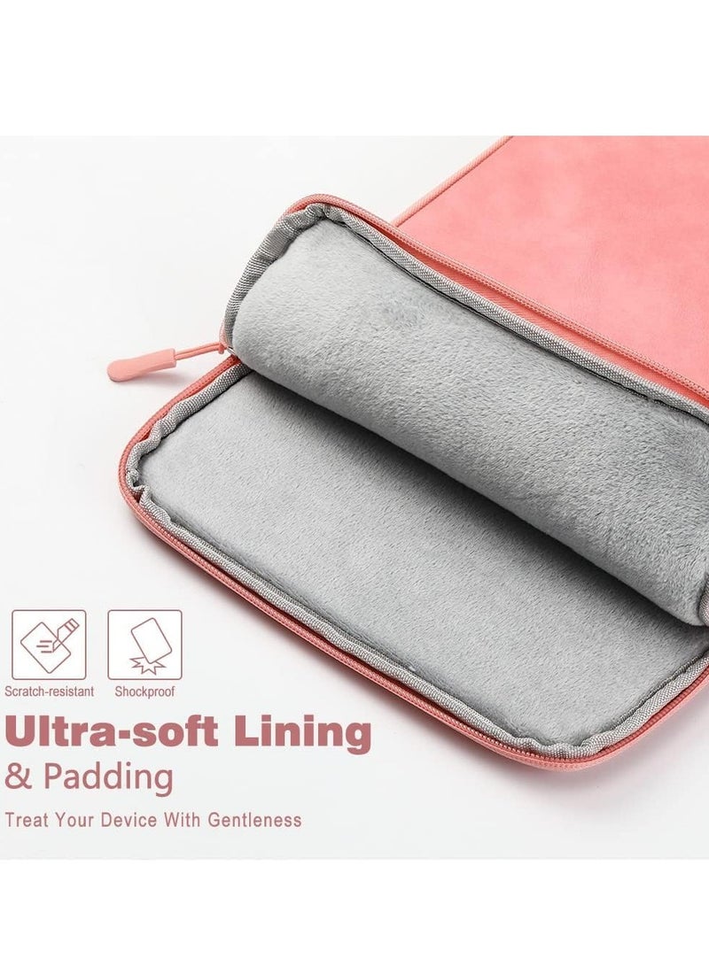 SYOSI 9-11 Inch Tablet Sleeve Bag Carrying Case for iPad Pro 11 2021-2018, Air 5/4 10.9, 10.2, Galaxy Tab A8 10.5/Tab S8 11", Surface Go 2/1, Protective with Pocket, Pink - Image 4