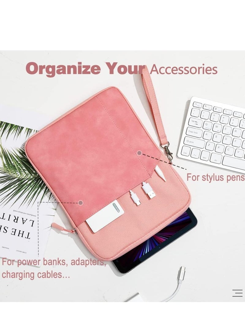 SYOSI 9-11 Inch Tablet Sleeve Bag Carrying Case for iPad Pro 11 2021-2018, Air 5/4 10.9, 10.2, Galaxy Tab A8 10.5/Tab S8 11", Surface Go 2/1, Protective with Pocket, Pink - Image 3