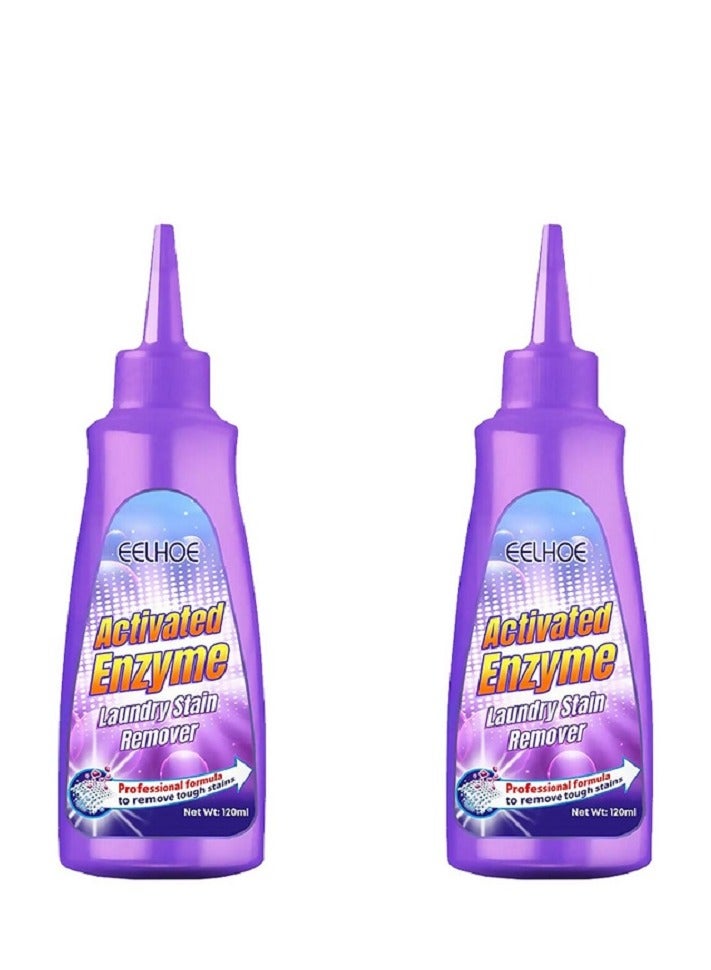 EELHOE Active Enzyme Clothing Stain Removal Agent, NML Clothing Stain Remover, Stain Remover for Clothes (2 Bottles) - Image 3