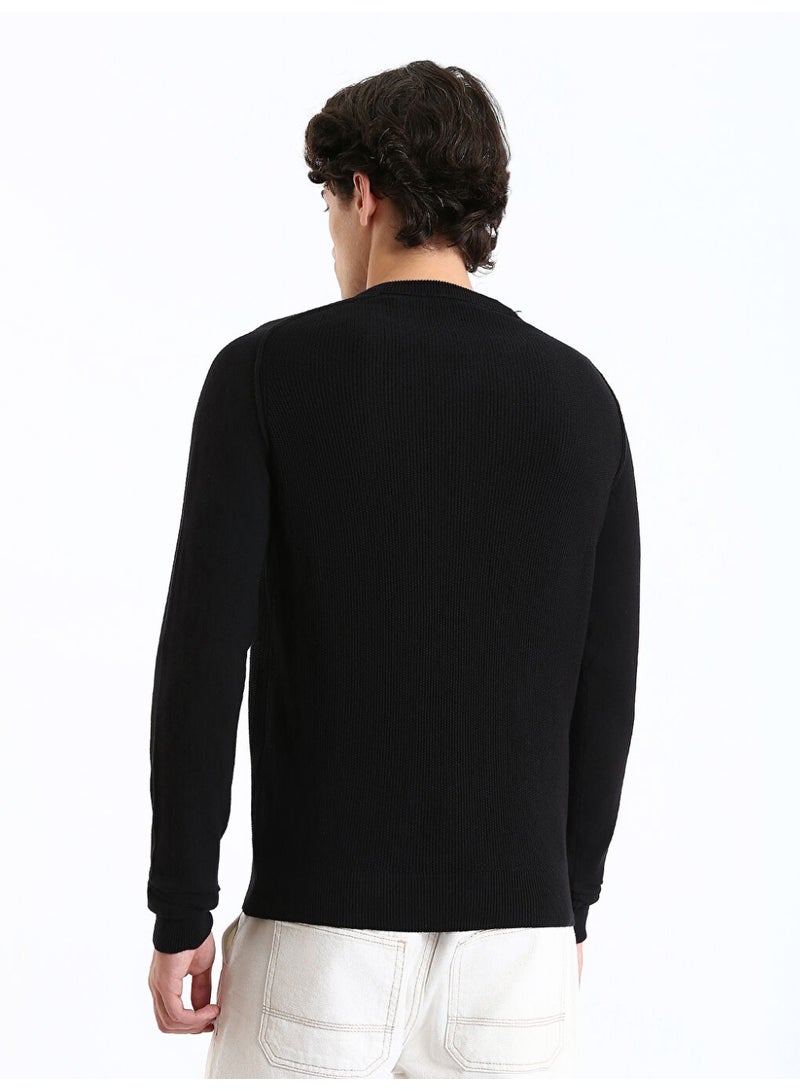 LC WAIKIKI Crew Neck Long Sleeve Men's Tricot Sweater - Image 1