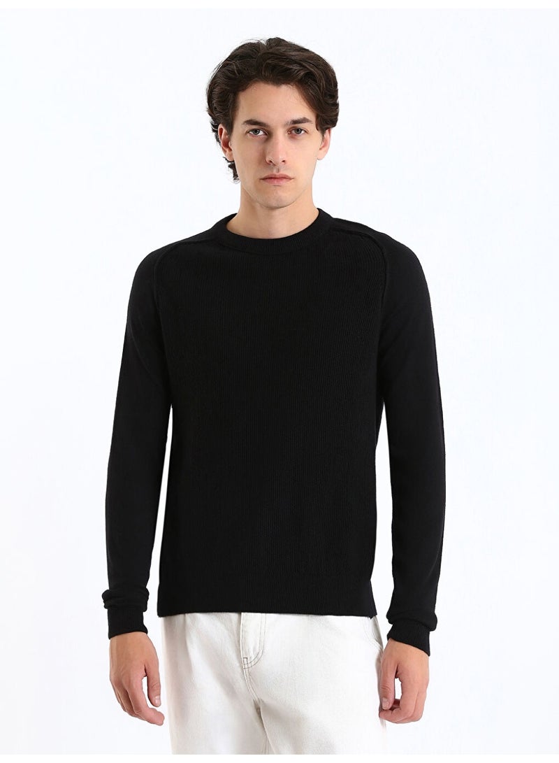 LC WAIKIKI Crew Neck Long Sleeve Men's Tricot Sweater - Image 2