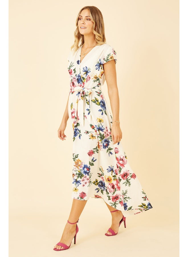 MELA LONDON Floral Print Midi Dress - Image 1