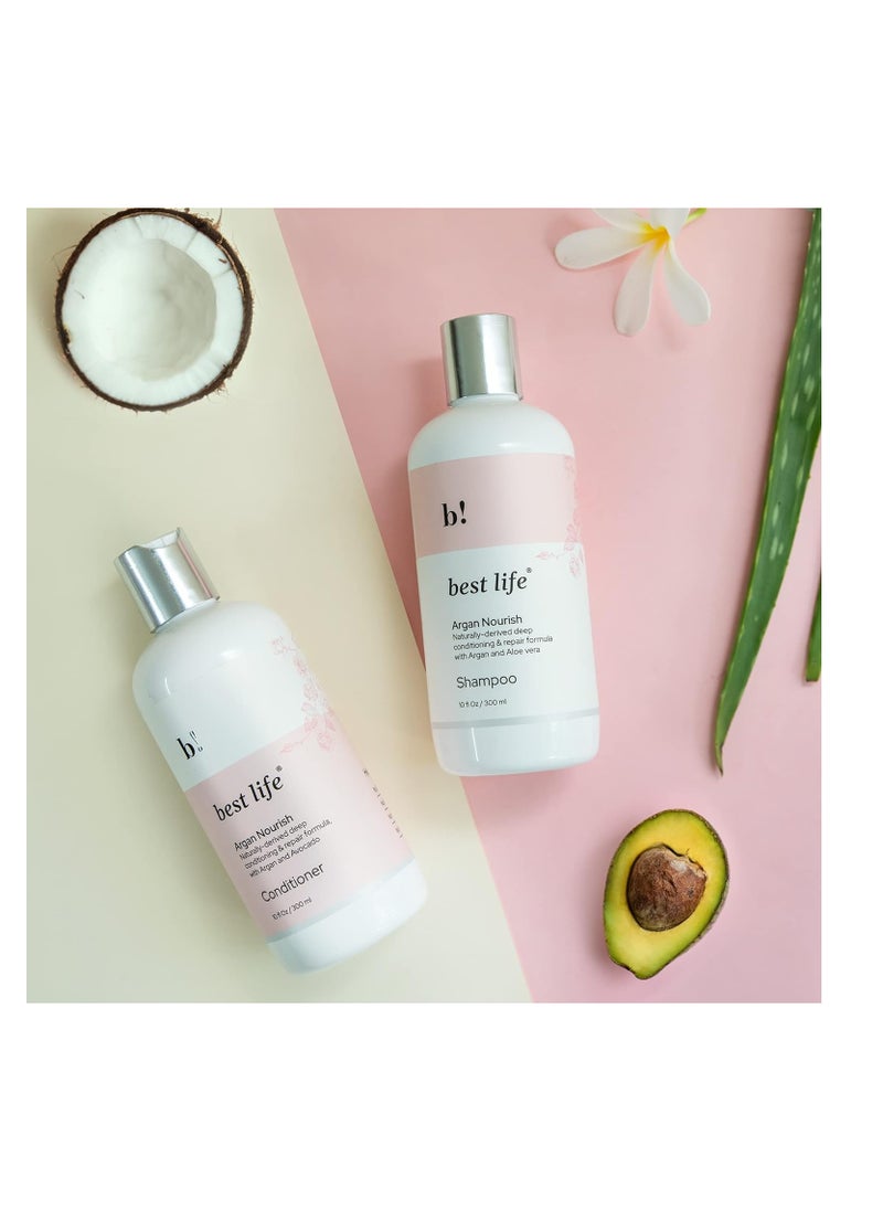 Best Life Best Life Moroccan Argan Oil Hair Shampoo 300ML and Conditioner for Dull Dry Frizzy Hair 300 Ml  - Image 4