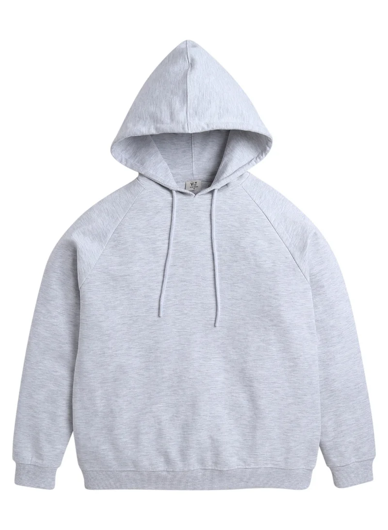 فكتور اند جين هودي رمادي فاتح برباط قطن فليس %