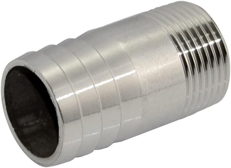 1 25 Inch Stainless Steel 304 Male Thread Barbed Hose Pipe Connector Fitting Coupling - Image 5