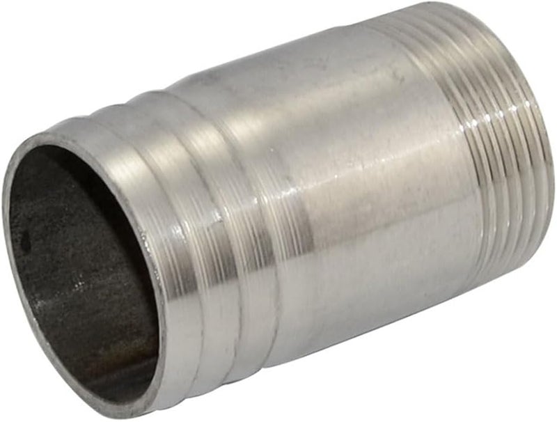 1 25 Inch Stainless Steel 304 Male Thread Barbed Hose Pipe Connector Fitting Coupling - Image 4