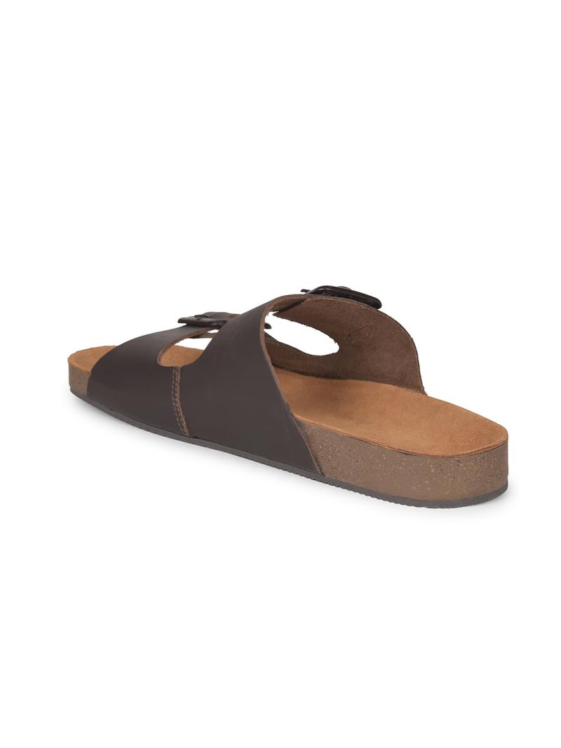 Bata Men's Slip-on Sandal - BROWN (9 UK) (8744246) - Image 3
