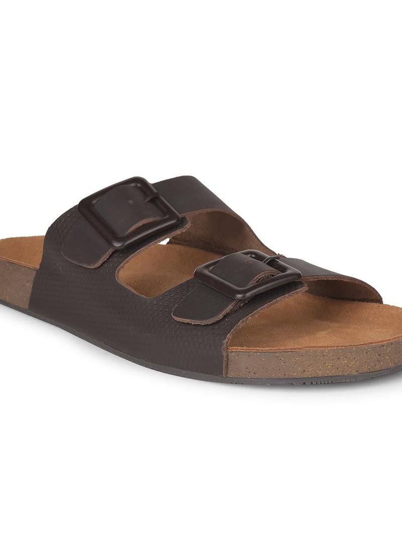 Bata Men's Slip-on Sandal - BROWN (9 UK) (8744246) - Image 5