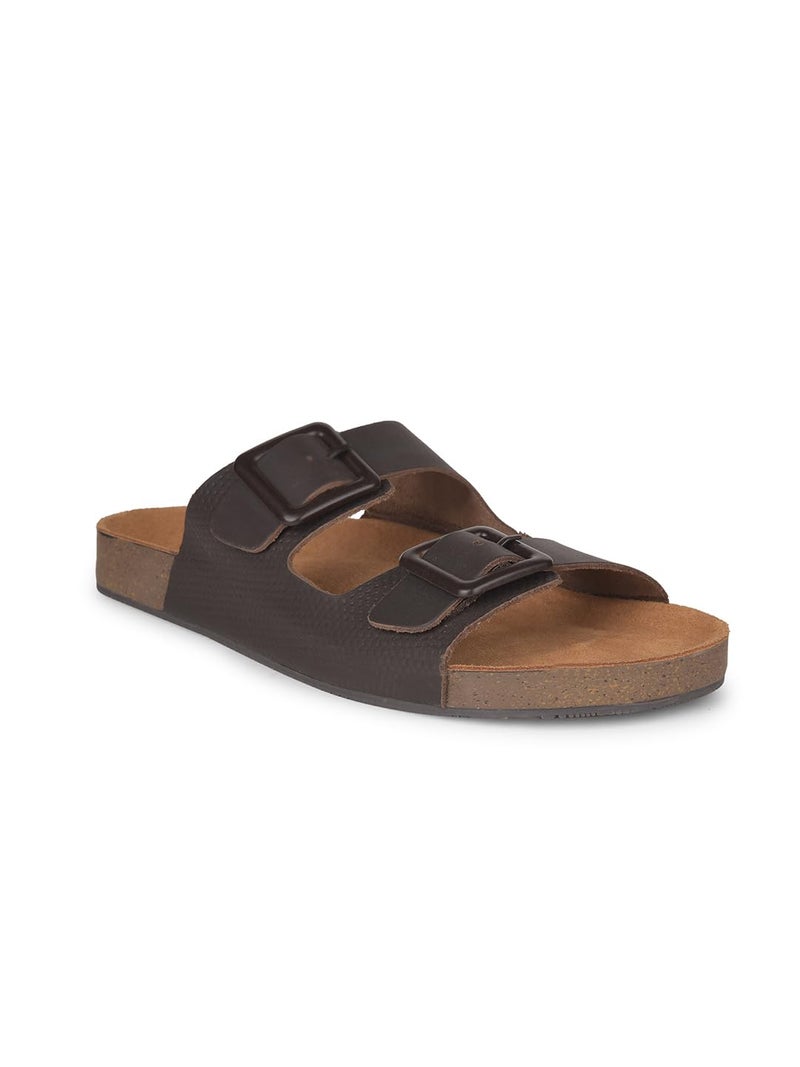 Bata Men's Slip-on Sandal - BROWN (9 UK) (8744246) - Image 1