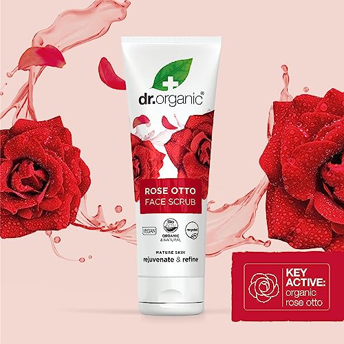 dr.organic Dr. Organic Rose Otto Face Scrub | Deep Exfoliation, Aids in Healthy Aging, Promotes Radiant Glowy Skin, Vegan, Certified Organic, Natural, 125 mL / 4.2 fl oz - Image 5