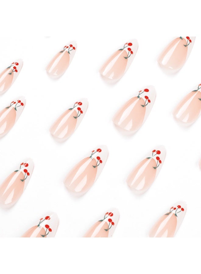 NIKITA.VIVI 24Pcs Press on Nails, False Nails, Fake Nails Set for Women Girls Nail Art Accessories, Press on Nail with Glue Stickers for Easy Apply, Stick on Fingernails Set - Image 4