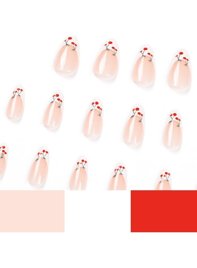 NIKITA.VIVI 24Pcs Press on Nails, False Nails, Fake Nails Set for Women Girls Nail Art Accessories, Press on Nail with Glue Stickers for Easy Apply, Stick on Fingernails Set - Image 5