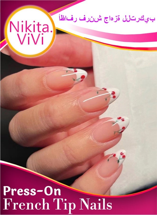 NIKITA.VIVI 24Pcs Press on Nails, False Nails, Fake Nails Set for Women Girls Nail Art Accessories, Press on Nail with Glue Stickers for Easy Apply, Stick on Fingernails Set - Image 1