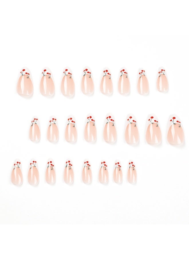NIKITA.VIVI 24Pcs Press on Nails, False Nails, Fake Nails Set for Women Girls Nail Art Accessories, Press on Nail with Glue Stickers for Easy Apply, Stick on Fingernails Set - Image 3