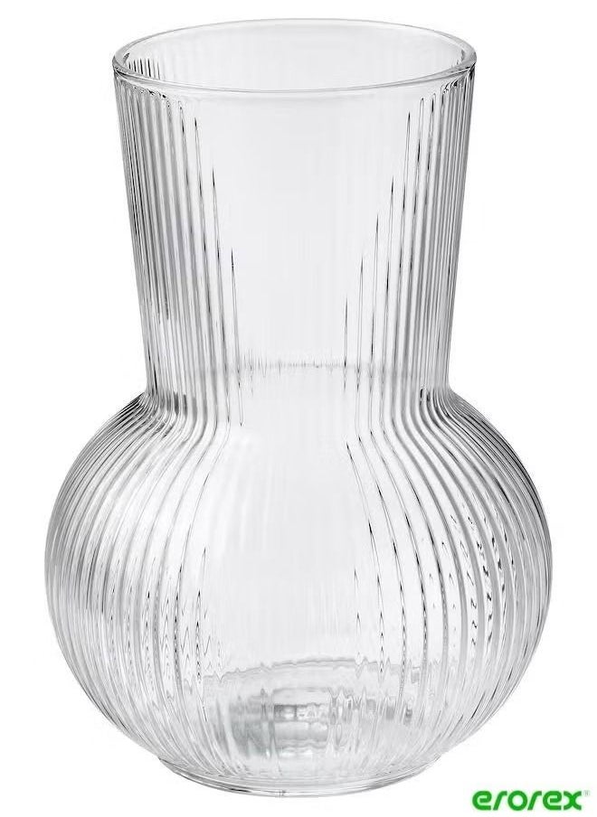 erorex Vase Clear Glass 17 cm  - Image 1
