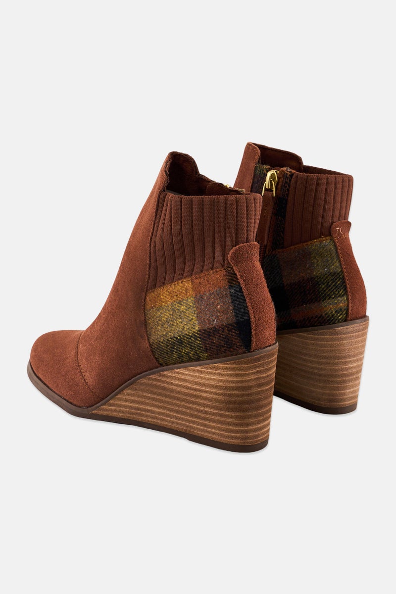 TOMS Women Sadie Suede Zipper Up Ankle Boots, Brown - Image 2