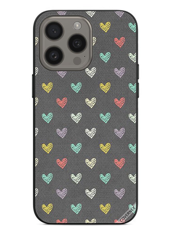 Covernex Protective Case Cover For Apple iPhone 15 Pro Max Small Hearts Pattern - Image 1