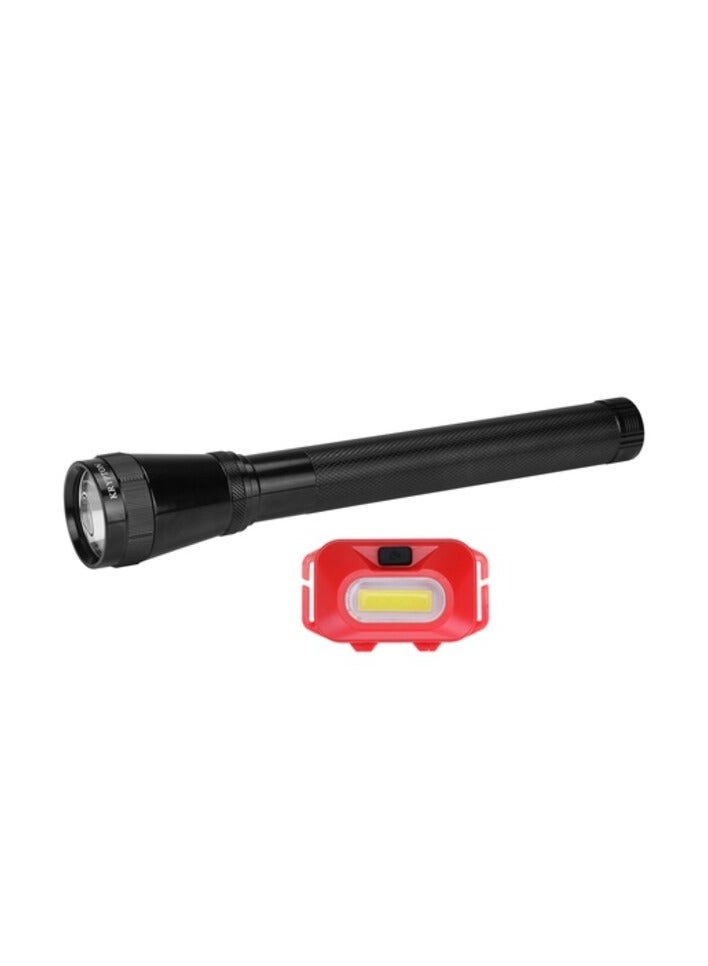 KRYPTON Krypton Rechargeable Waterproof Led Flashlight, High Power Flashlight Super Bright Cree Led Torch Light, Built-In 1900Mah Battery - Image 1