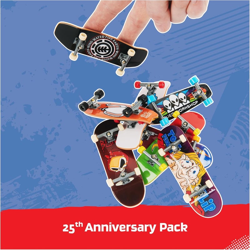 Tech Deck - FINGER SKATE - 25th Birthday Gift Set - 8 Finger Skates - 8 Authentic Finger Skates to Collect and 1 Dud Figure - 25 Years - Mini Skate - Children's Toy 6 Years and Above - Image 5
