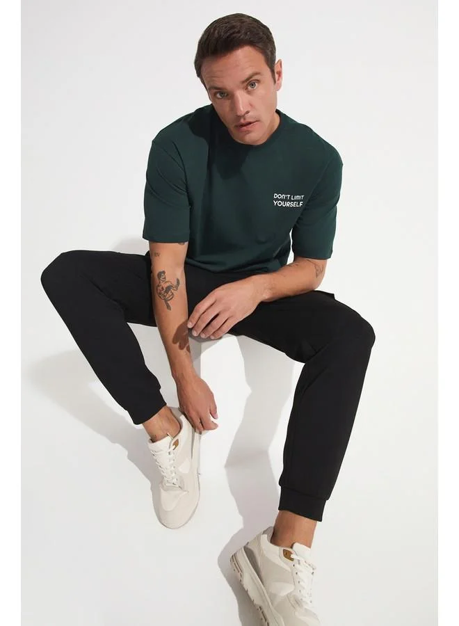 جون June Men Cargo Pocket Sweatpant Black