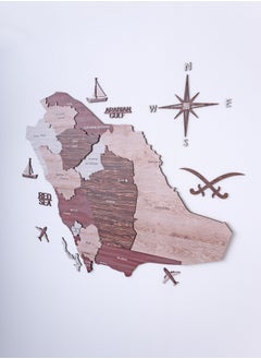 Enjoy The Wood Enjoy The Wood - 3D Saudi Arabia Map Wall Art - Elegant Saudi Arabia Map Wooden Decor for Home, Bedroom or Office - Perfect Housewarming Gift, Elegant and Handmade Wall Art - Cappuccino  - Image 2