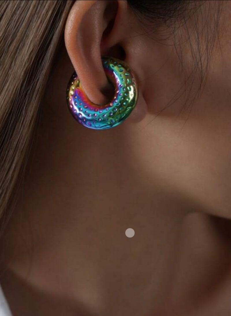 2pcs Stylish  Trendy Hoop Earrings For Women - Image 2