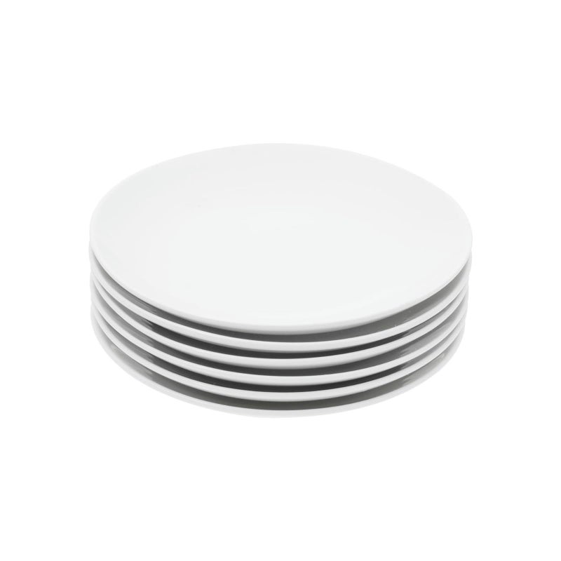 Miicol Ceramic Appetizer Plates Set of 6, White Dessert Plates 8 Inch, Small Dinner Plates, Modern Round Salad Plates, Porcelain Serving Dishes for Snack, Bread, Fruit, Microwave & Dishwasher Safe - Image 1