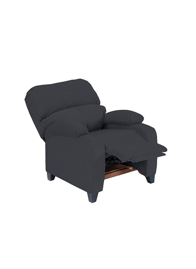 In-House NZ71 | Velvet Classic Recliner Chair - 90×85×95 cm - Dark Grey  - Image 4