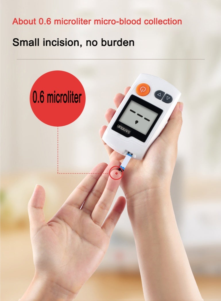 SINOCARE Diabetes Blood Glucose Test Strips – High-Accuracy Blood Glucose Monitoring, 0.6µL Micro-Blood Sample, 10-Second Results, FDA-Approved GDH Enzyme Technology, No Coding Required (50 Test Strips + 50 Blood Collection Needles) - Image 4