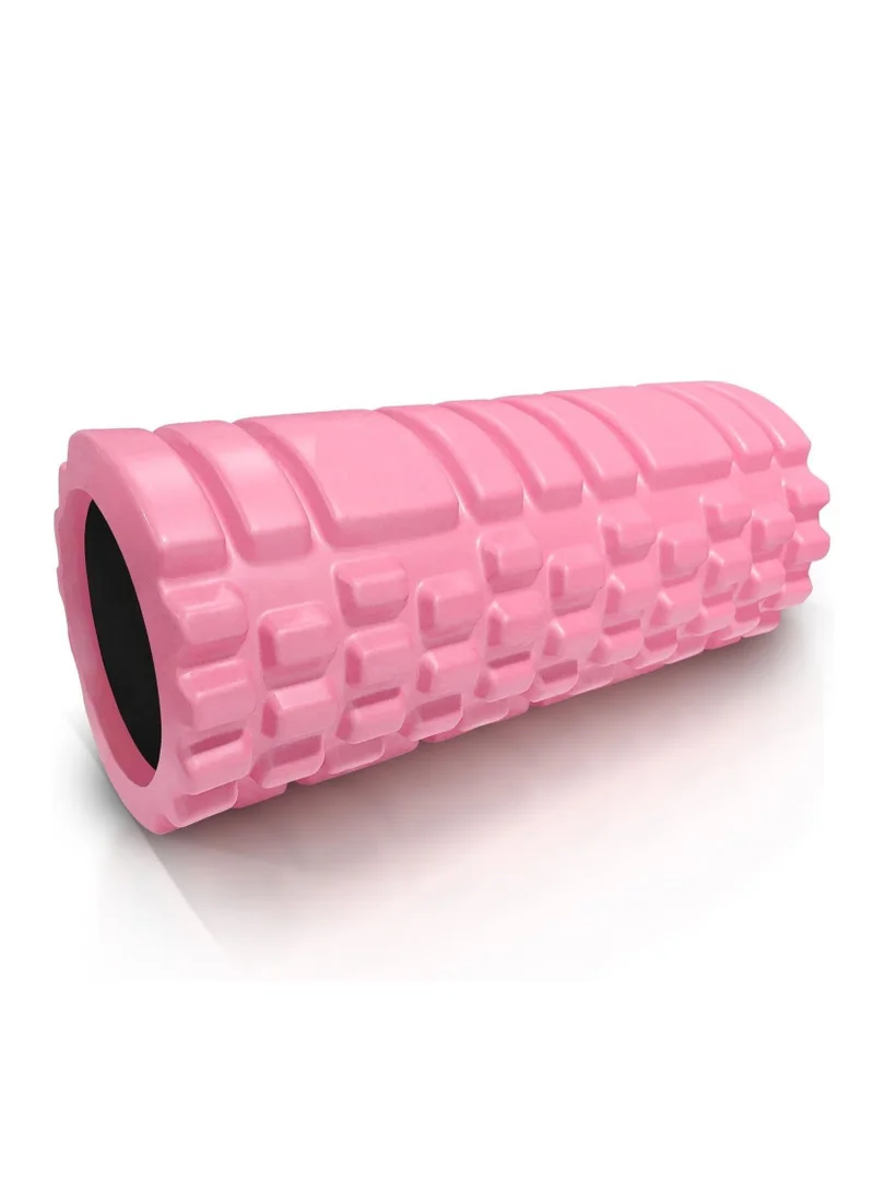 MahMir Mahmir® EVA Foam Roller for Yoga, Deep Tissue Massage, Stretching, Physical Therapy, Relieve Stress, Improve Mobility with Foam Roller for Legs and Muscles - Deep Tissue Massage Tool (Pink)