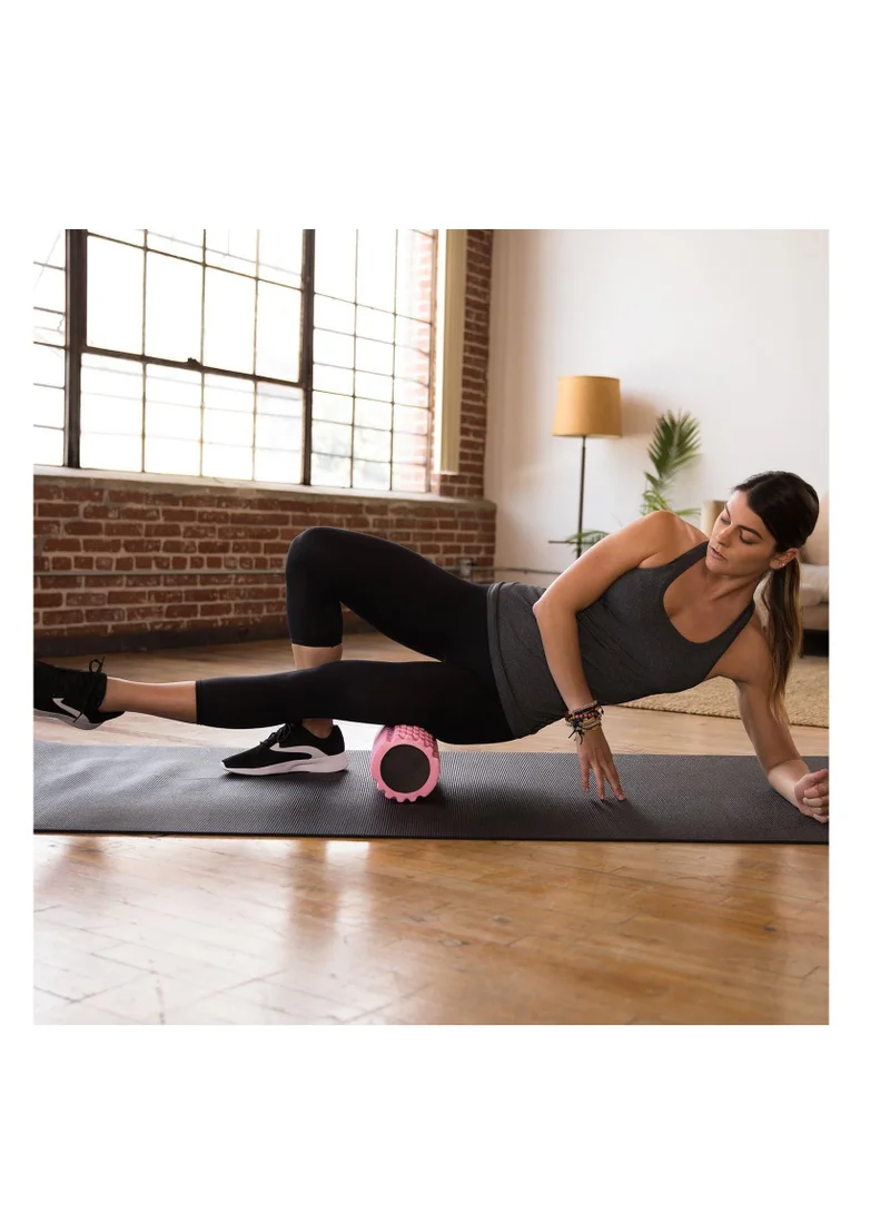 Mahmir Pink Mahmir® EVA Foam Roller for Yoga, Deep Tissue Massage, Stretching, Physical Therapy, Relieve Stress, Improve Mobility with Foam Roller for Legs and Muscles - Deep Tissue Massage Tool (Pink)  | Best Price UAE