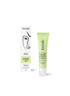foxtale 2% Salicylic Acid Acne Spot Corrector Gel, Reduces Pimples Overnight And Prevents Acne Scars, 2% Azelaic Acid & 3% Glycolic Acid, Men&Women -15Ml  - Image 1