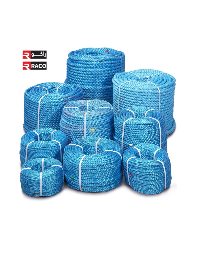 RACO All Purpose Nylon Rope for Both Indoor and Outdoor Purpose Strong Multifunctional Soft 100% Nylon Rope Natural Twisted Durable Long Ropes 45 Meter Length-BLUE - Image 4