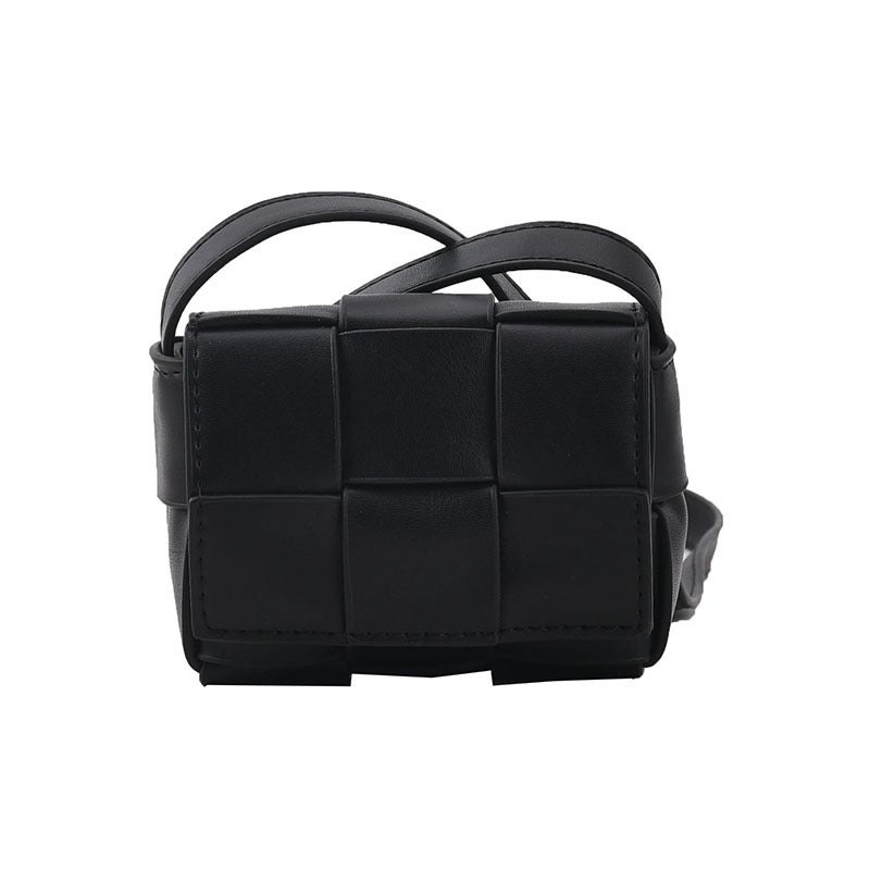 Woven Kidsren'S Bag Korean Style Fashion Pu Klein Pure Color Crossbody Bag Family Accessories Lipstick Bag For Women - Image 1