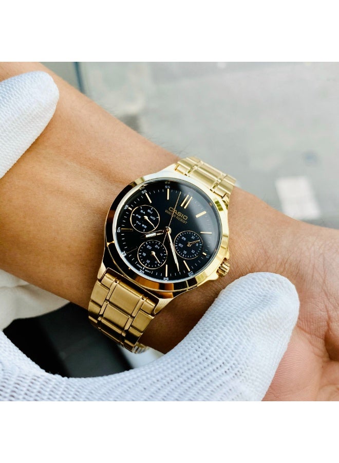 Casio LTP-V300G-1AUDF Women’s Gold-Tone Multi-Function Analog Watch – Black Dial - Image 5