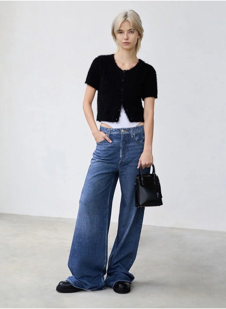Charles & Keith Rene Elongated Top Handle Bag & Crossbody Bag - Black  - Image 4