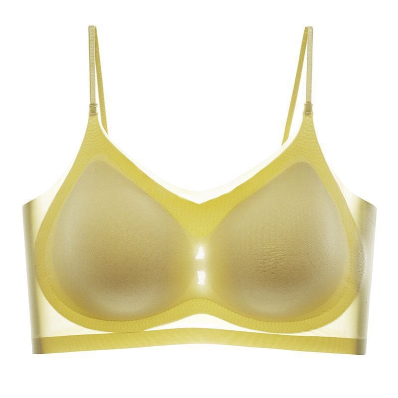 Seamless Ultra-Thin Gathered Bralette Yellow  - Image 1