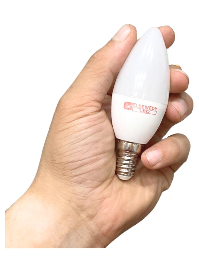 السويدي اليكتريك مصباح ليد E14 من السويدي، 6 وات، 3000 كلفن، 425 لومن (ضوء دافئ، 6 وات، شمعة، 3 قطع - Image 2