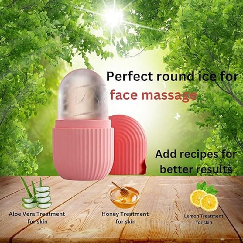 BeNatural BeNatural Ice Roller for Face Eye Puffiness Relief Beauty Ice Facial Rollers Mold Facial Icing Massage Beauty Skin Care Tools for Brighten Lubricate Shrink Pores Remove Fine Lines Pink  - Image 4