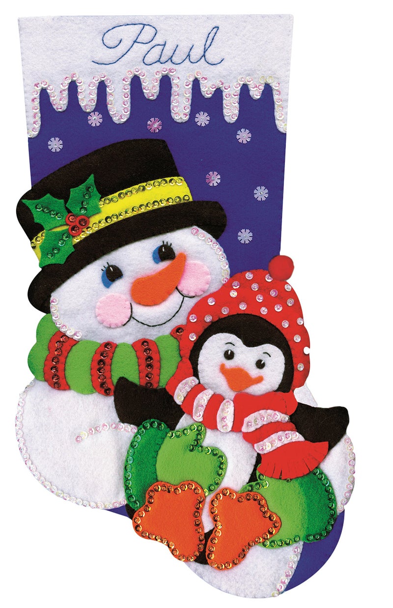 Tobin Snowman & Penguin Felt Stocking Kit - Image 5
