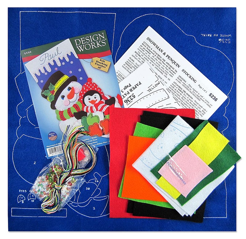 Tobin Snowman & Penguin Felt Stocking Kit - Image 2