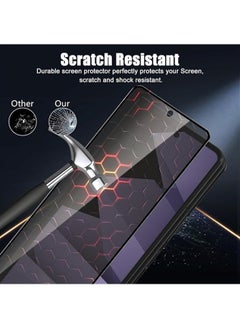 Generic [2+2 Pack] Privacy Screen Protector for Galaxy Z Fold 6 5G, 9H Hardness Tempered Glass + TPU Flexible Anti Scratch Protective Film for Z Fold 6 2024  - Image 3