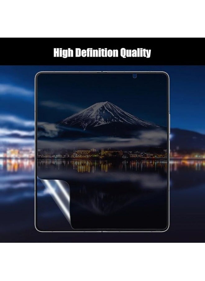Generic - [2+2 Pack] Privacy Screen Protector for Galaxy Z Fold 6 5G, 9H Hardness Tempered Glass + TPU Flexible Anti Scratch Protective Film for Z Fold 6 2024 - Image 1