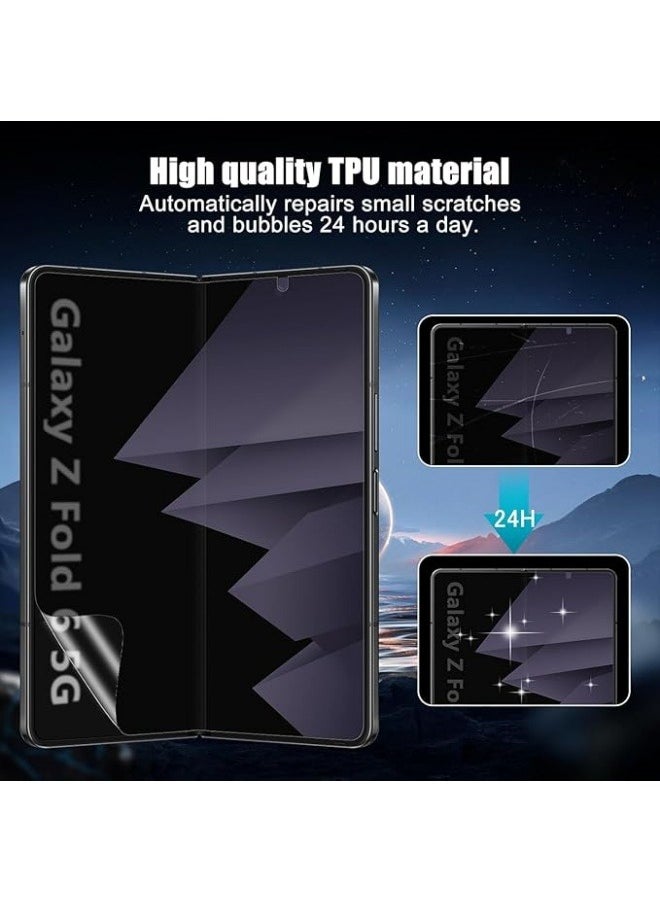 Generic - [2+2 Pack] Privacy Screen Protector for Galaxy Z Fold 6 5G, 9H Hardness Tempered Glass + TPU Flexible Anti Scratch Protective Film for Z Fold 6 2024 - Image 1