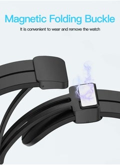 Generic Apple watch band with magnetic closure  modern shape  size 42/44/45/49  black color  - Image 3