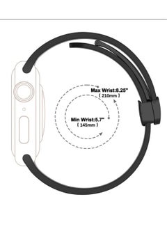 Generic Apple watch band with magnetic closure  modern shape  size 42/44/45/49  black color  - Image 4