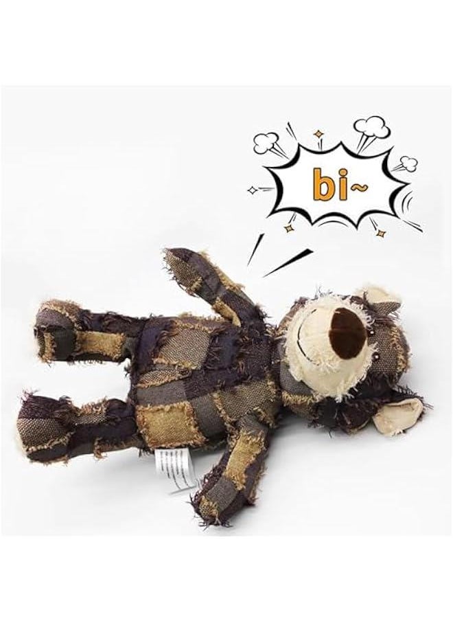 null - Squeaky Plush Bear Toy for Dog, 2024 Indestructible Robust Bear Dog Toys to Keep Them Busy Plush Dog Toy Dog Companion for Heavy Chewers Dog Squeak Chew Toy for Dogs Cats (Brown, Small) - Image 1