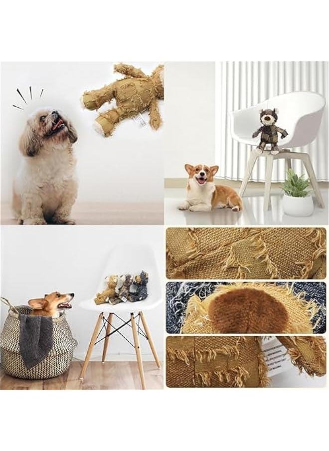 null - Squeaky Plush Bear Toy for Dog, 2024 Indestructible Robust Bear Dog Toys to Keep Them Busy Plush Dog Toy Dog Companion for Heavy Chewers Dog Squeak Chew Toy for Dogs Cats (Brown, Small) - Image 1
